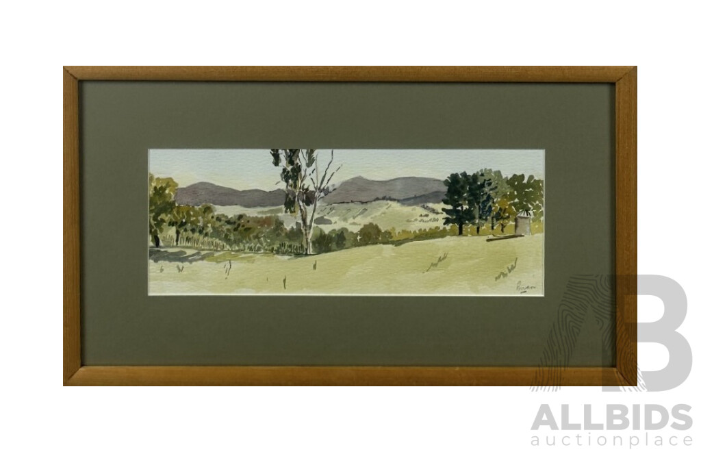Brian O'Neill, (20th Century), From Strathnairn, Original Transparent Watecolour Painted on Site, 28 x 50 cm (frame)