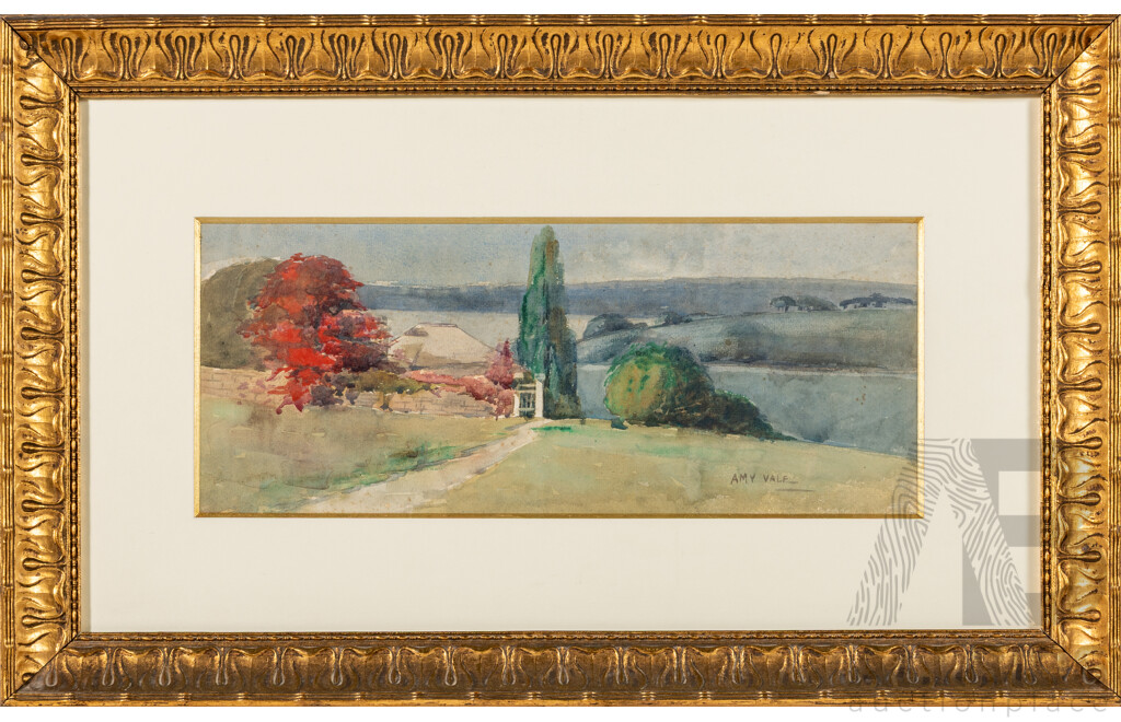 Amy Vale, (Late 19th/Early-Mid 20th Century, Australian, 1874-1951), Coral Trees (early 1900s), Original Antique Watercolour, 41.5 X 66 Cm (frame)