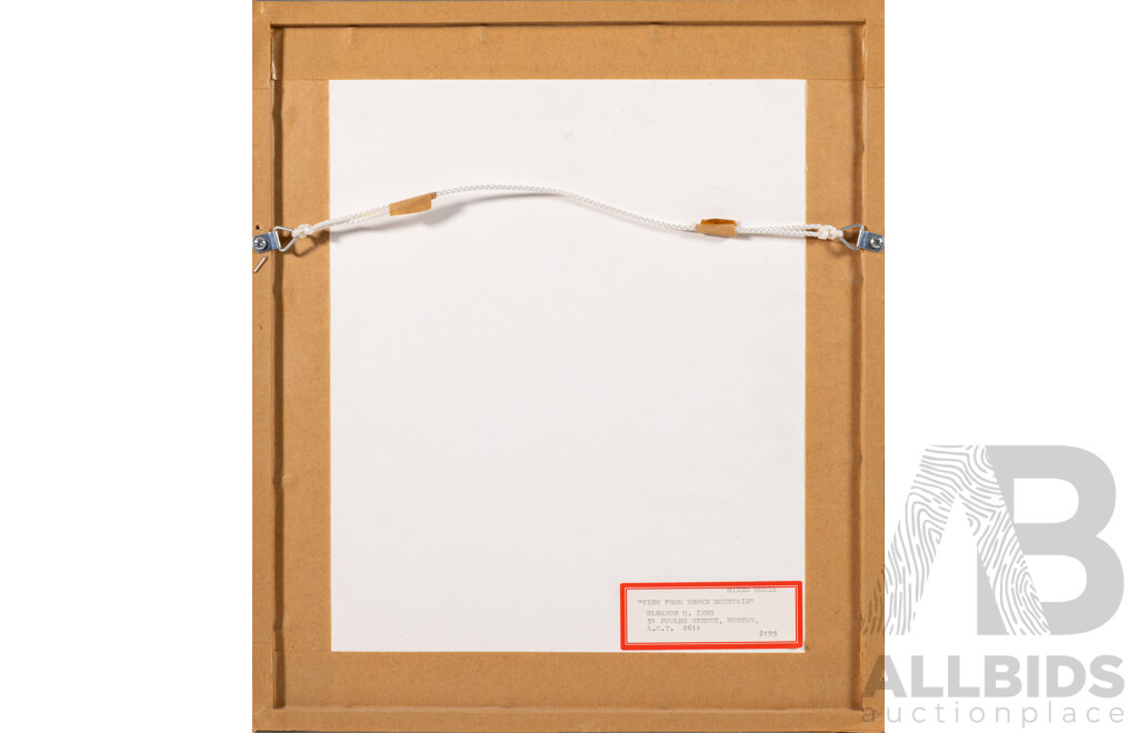 Eleanor M. Inns, (20th Century, Australian), View From Brown Mountain, Mixed Media, 41 x 36 cm (frame)