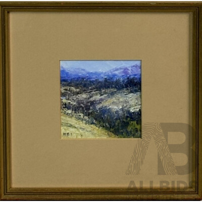 Howard B. Ireland, (20th Century, Australian, 1939-), Eucumbene II, Original Oil, 27.5 x 27.5 cm (frame)