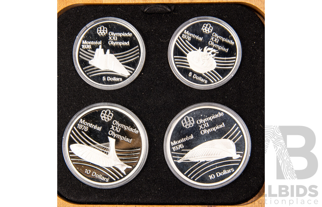 Canadian RCM 1976 Four Silver Proof Coin Set .925