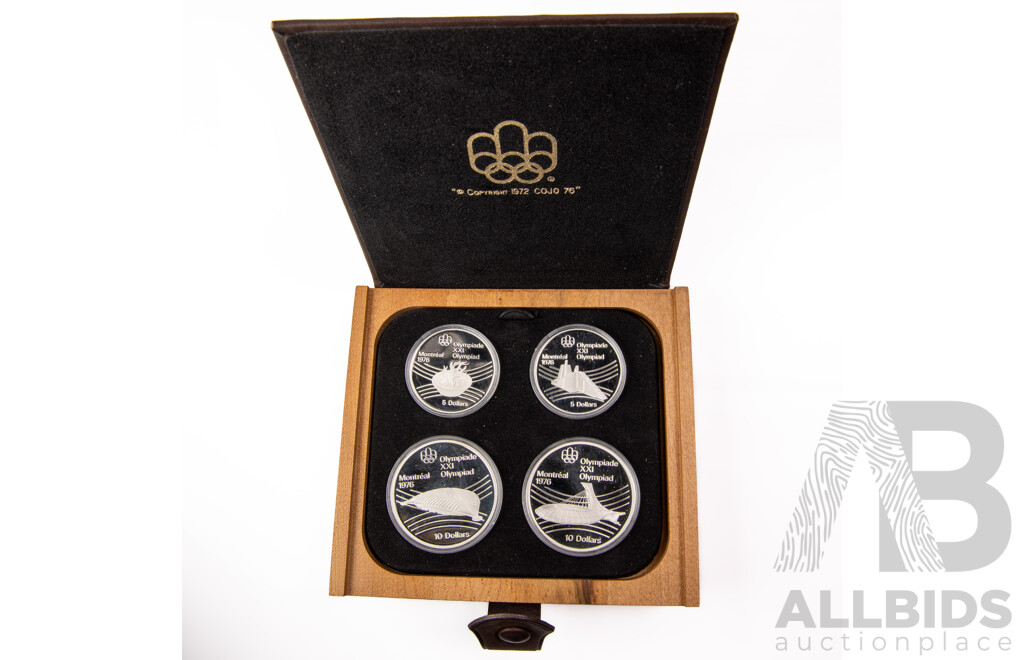 Canadian RCM 1976 Four Silver Proof Coin Set .925