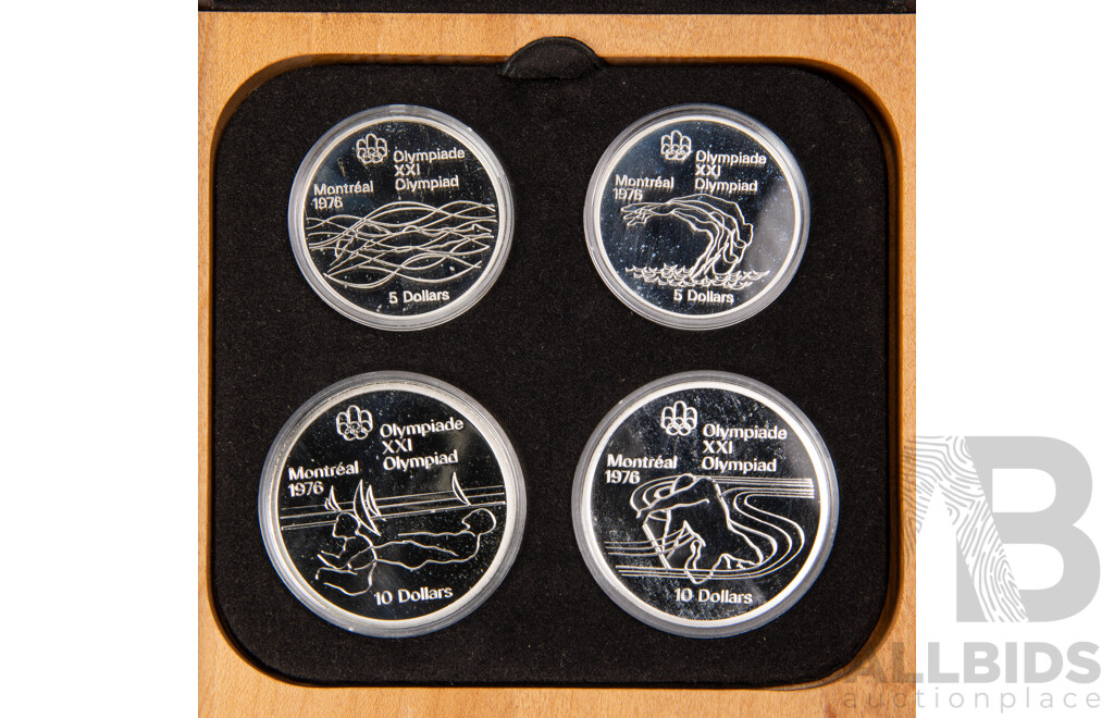 Canadian RCM 1976 Four Silver Proof Coin Set .925