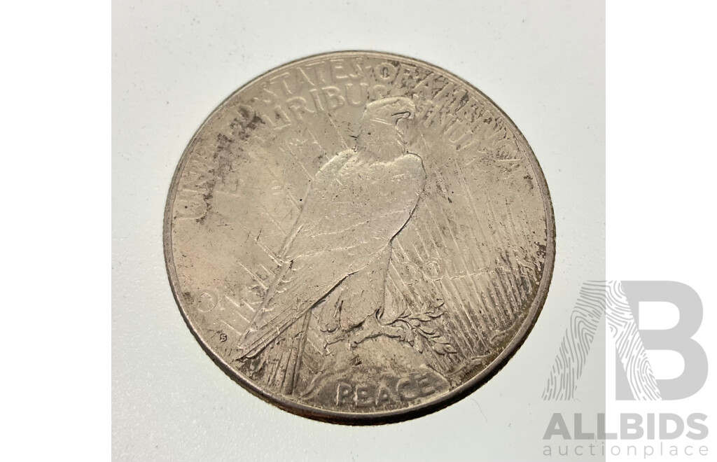 USA 1923 Silver Peace Dollar, San Fransisco Mint .900