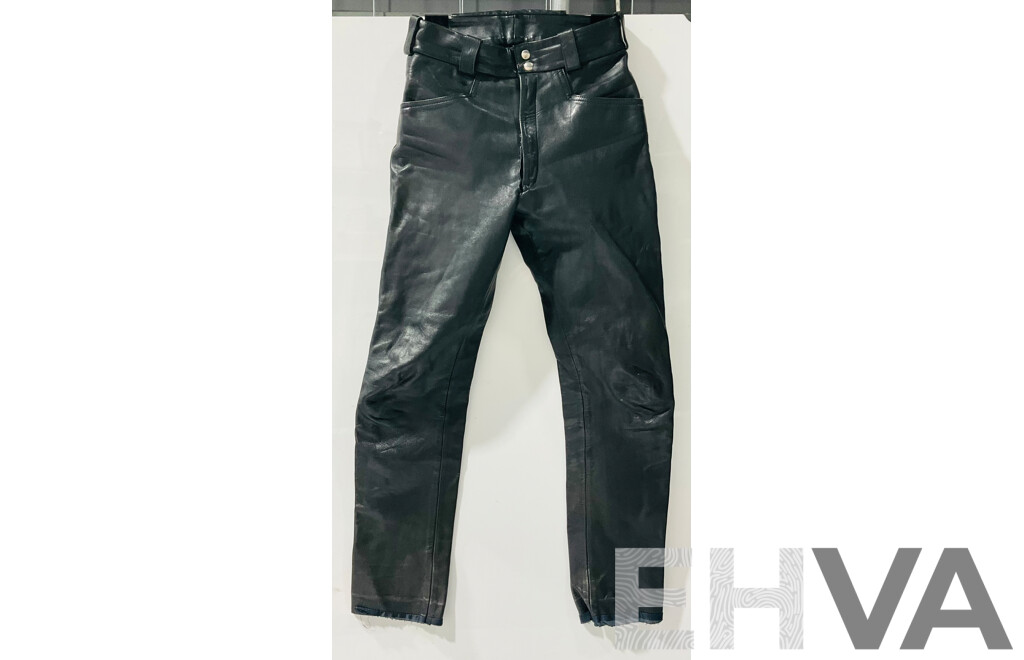 Set Retro Real Leather English Made Motorcycle Pants