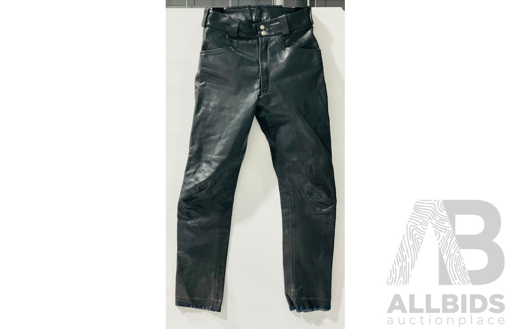 Set Retro Real Leather English Made Motorcycle Pants