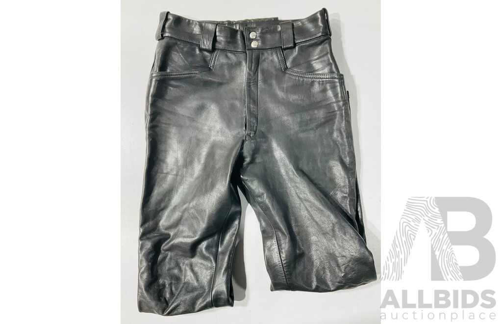 Set Retro Real Leather English Made Motorcycle Pants