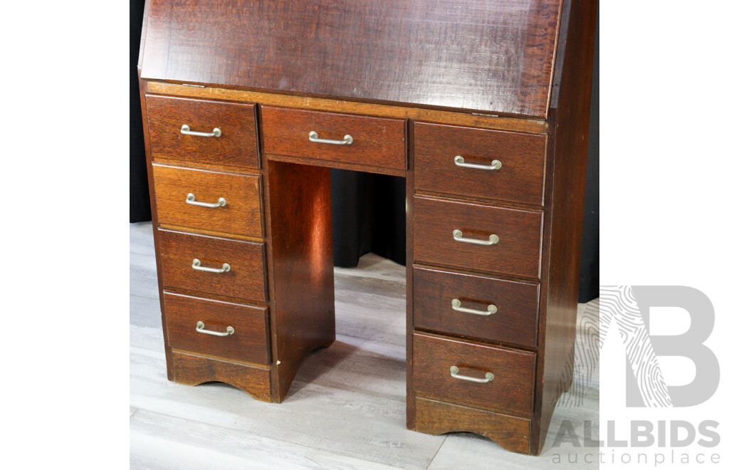Art Deco Oak Desk