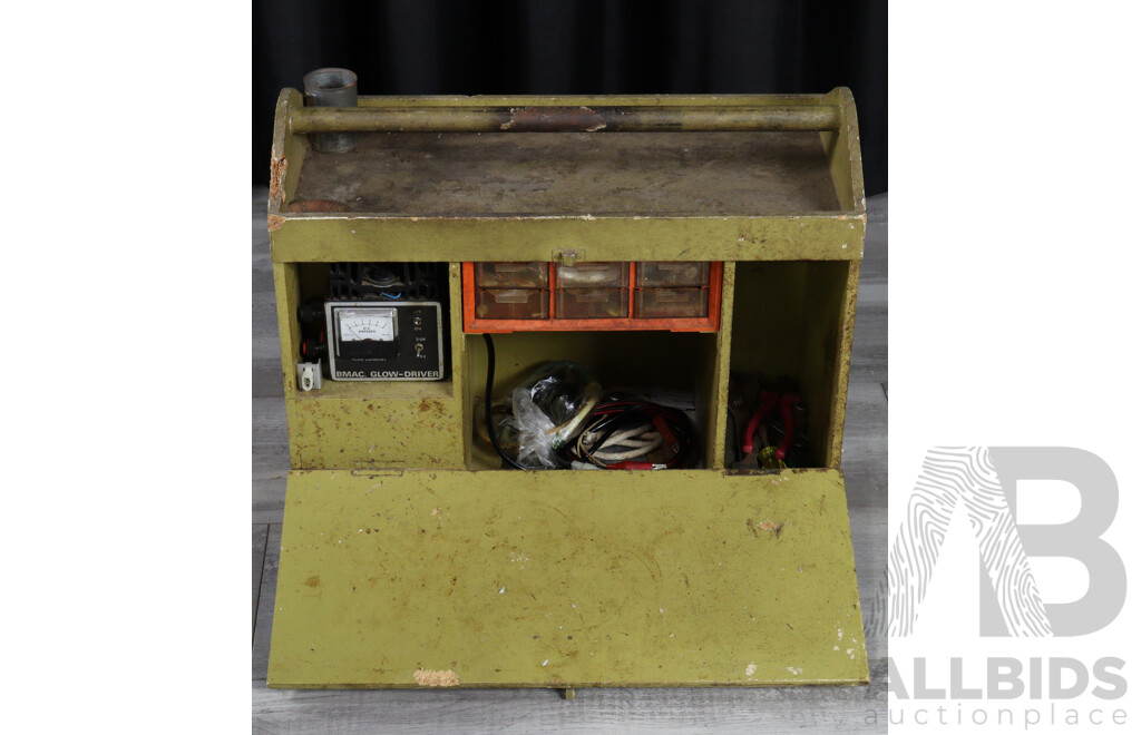 Vintage Electricians Carry All with Amp Meter