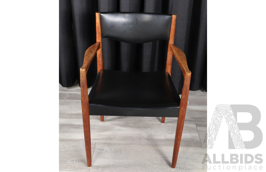 Mid Century Teak Framed Carver
