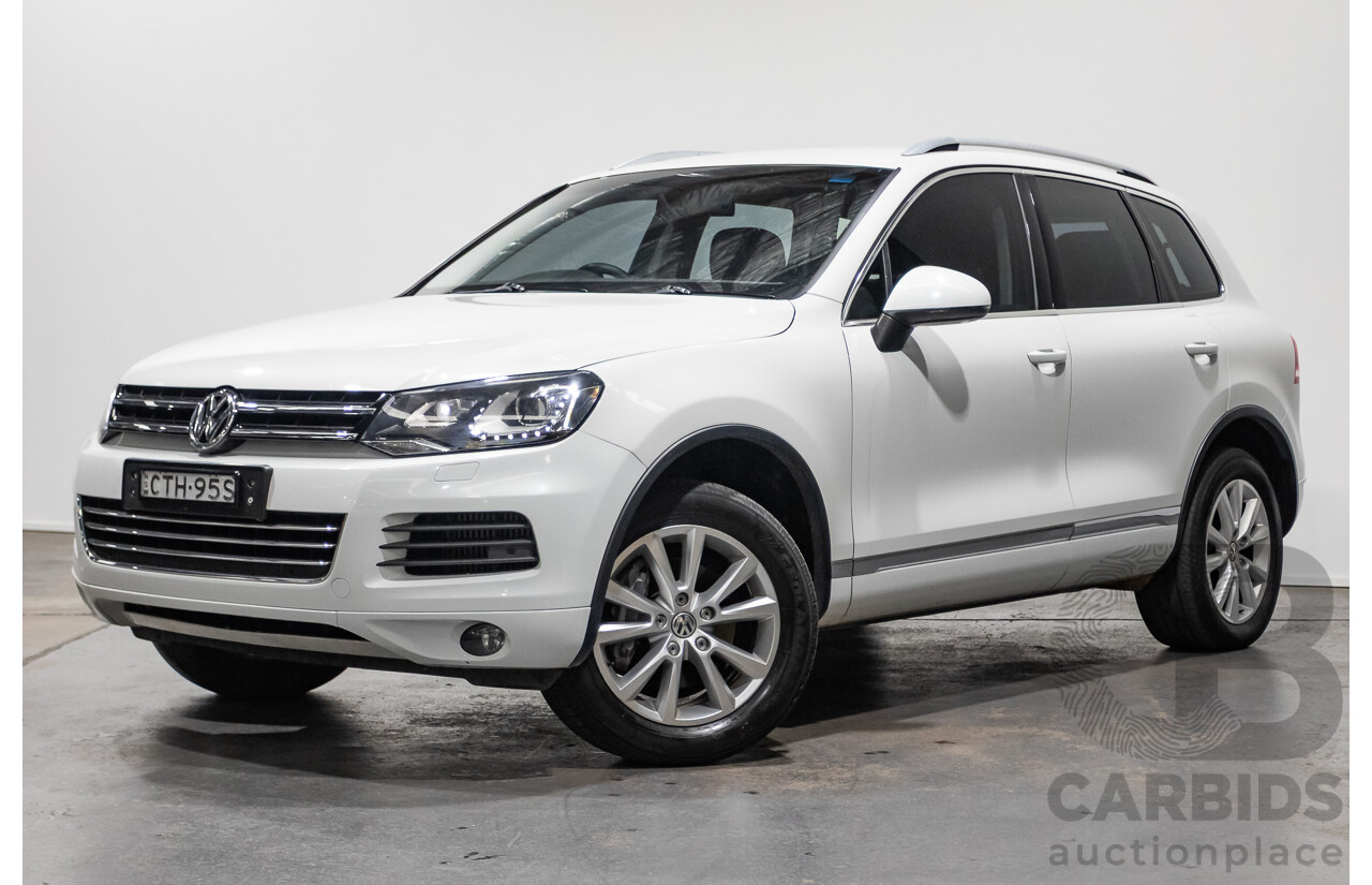 6/2014 Volkswagen Touareg 150 TDI (AWD) 7P MY14 4d Wagon White Turbo Diesel 3.0L