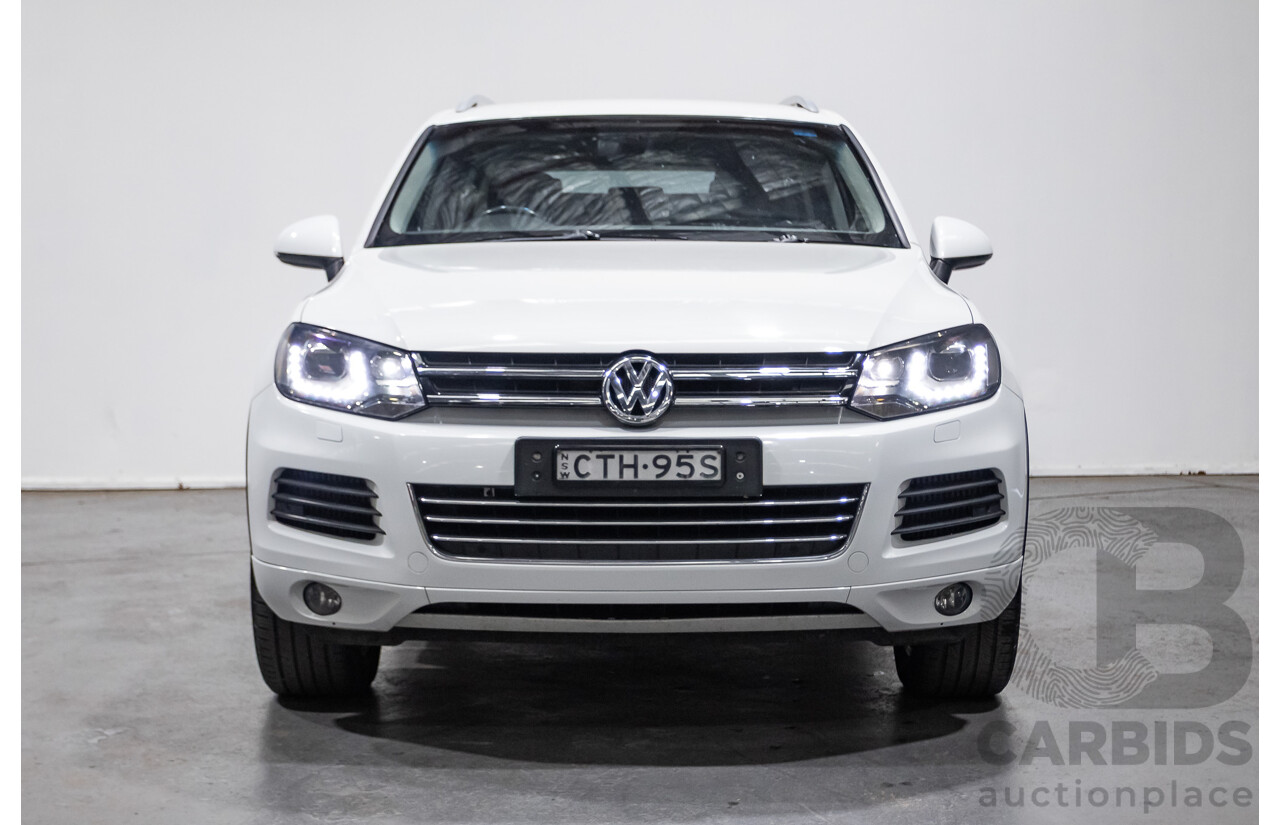 6/2014 Volkswagen Touareg 150 TDI (AWD) 7P MY14 4d Wagon White Turbo Diesel 3.0L