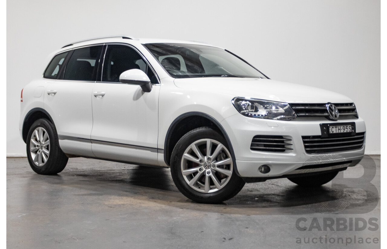 6/2014 Volkswagen Touareg 150 TDI (AWD) 7P MY14 4d Wagon White Turbo Diesel 3.0L
