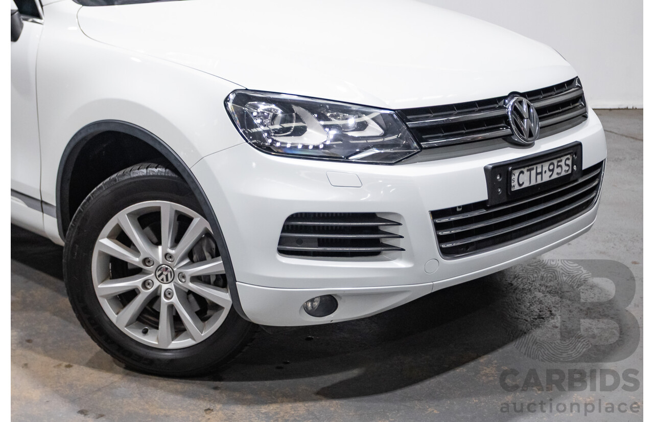 6/2014 Volkswagen Touareg 150 TDI (AWD) 7P MY14 4d Wagon White Turbo Diesel 3.0L