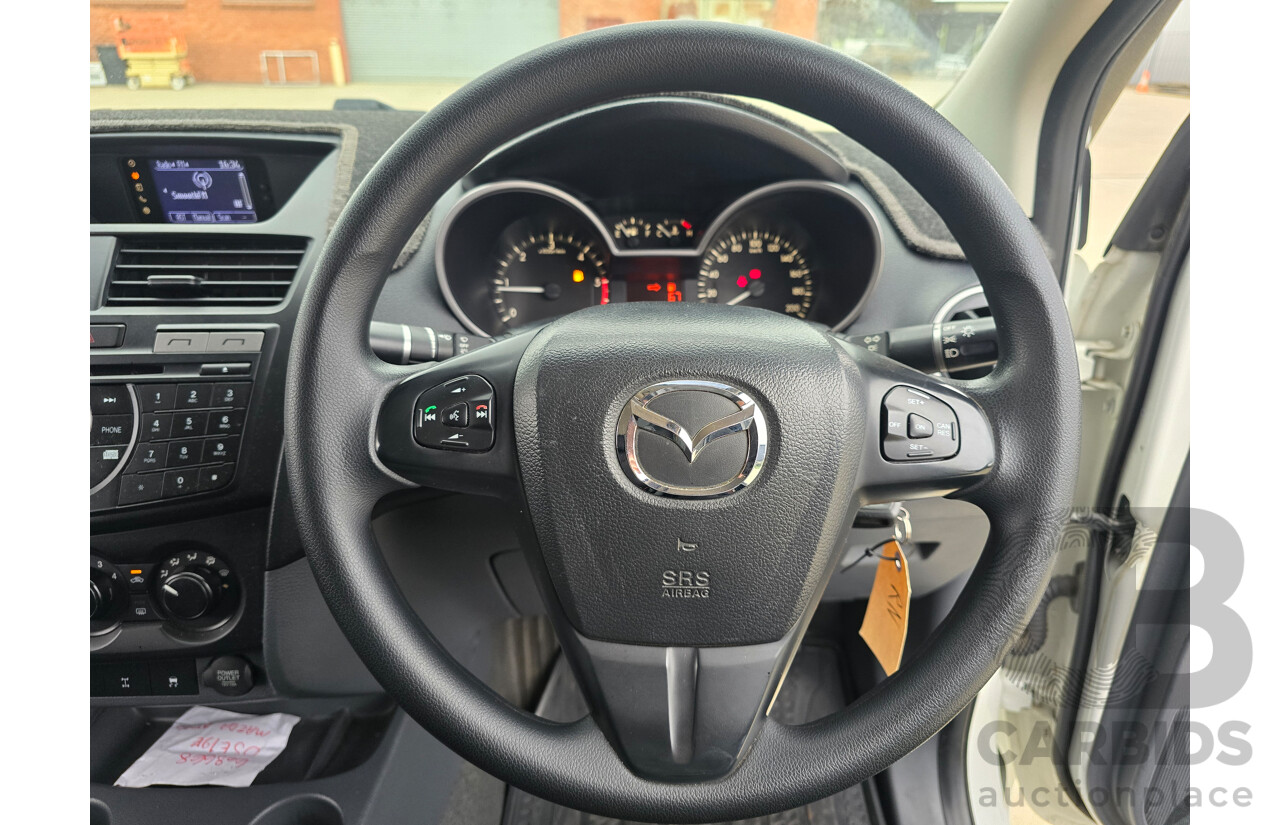 11/2017 Mazda BT-50 XT (4x4) UR0YG1 2d Cab Chassis Cool White Turbo Diesel 3.2L
