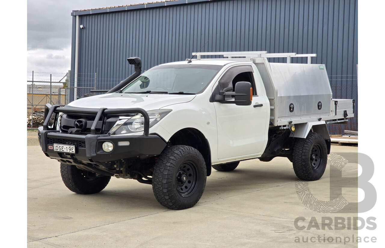 11/2017 Mazda BT-50 XT (4x4) UR0YG1 2d Cab Chassis Cool White Turbo Diesel 3.2L