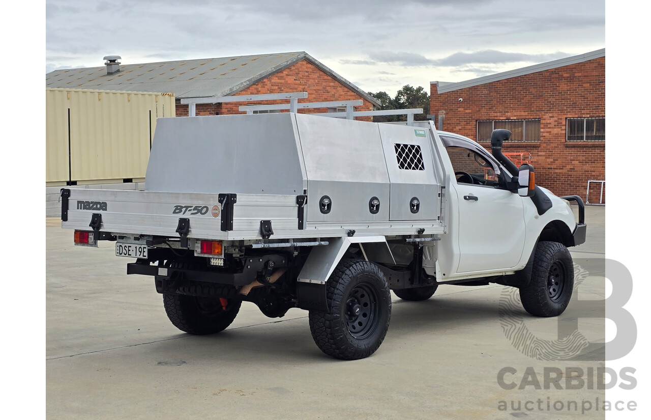 11/2017 Mazda BT-50 XT (4x4) UR0YG1 2d Cab Chassis Cool White Turbo Diesel 3.2L