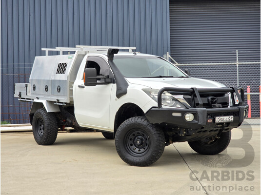 11/2017 Mazda BT-50 XT (4x4) UR0YG1 2d Cab Chassis Cool White Turbo Diesel 3.2L