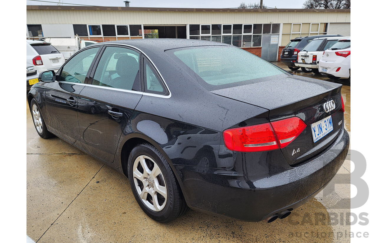 6/2012 Audi A4 1.8 TFSI B8 (8K) MY12 4d Sedan Black 1.8L