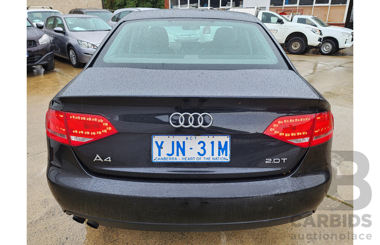 6/2012 Audi A4 1.8 TFSI B8 (8K) MY12 4d Sedan Black 1.8L