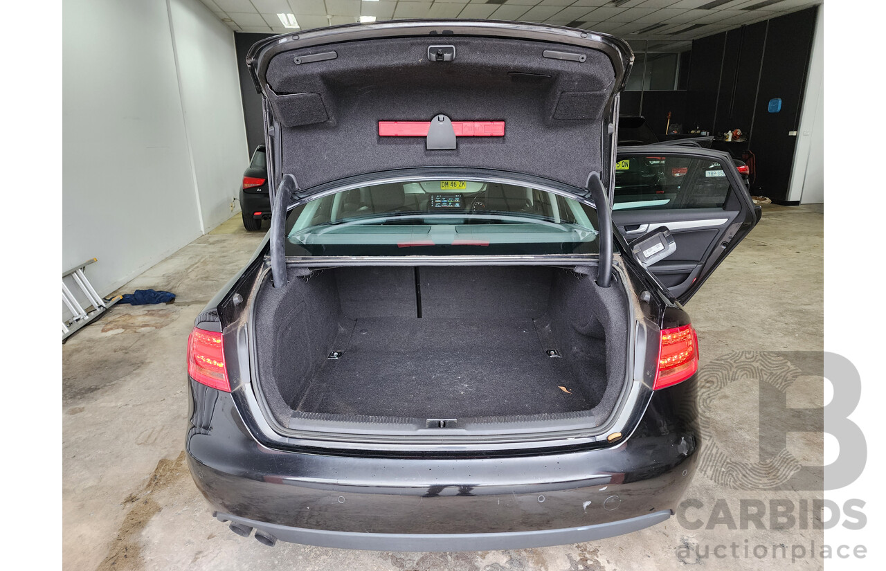 6/2012 Audi A4 1.8 TFSI B8 (8K) MY12 4d Sedan Black 1.8L