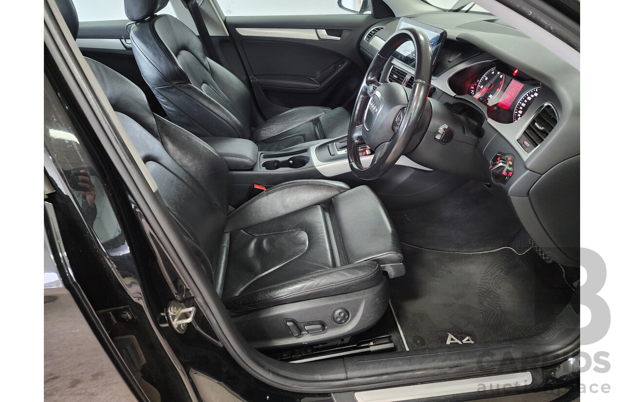 6/2012 Audi A4 1.8 TFSI B8 (8K) MY12 4d Sedan Black 1.8L