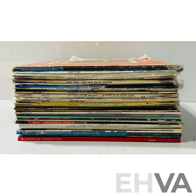 Collection of 12” Vinyl Records of Several Genres