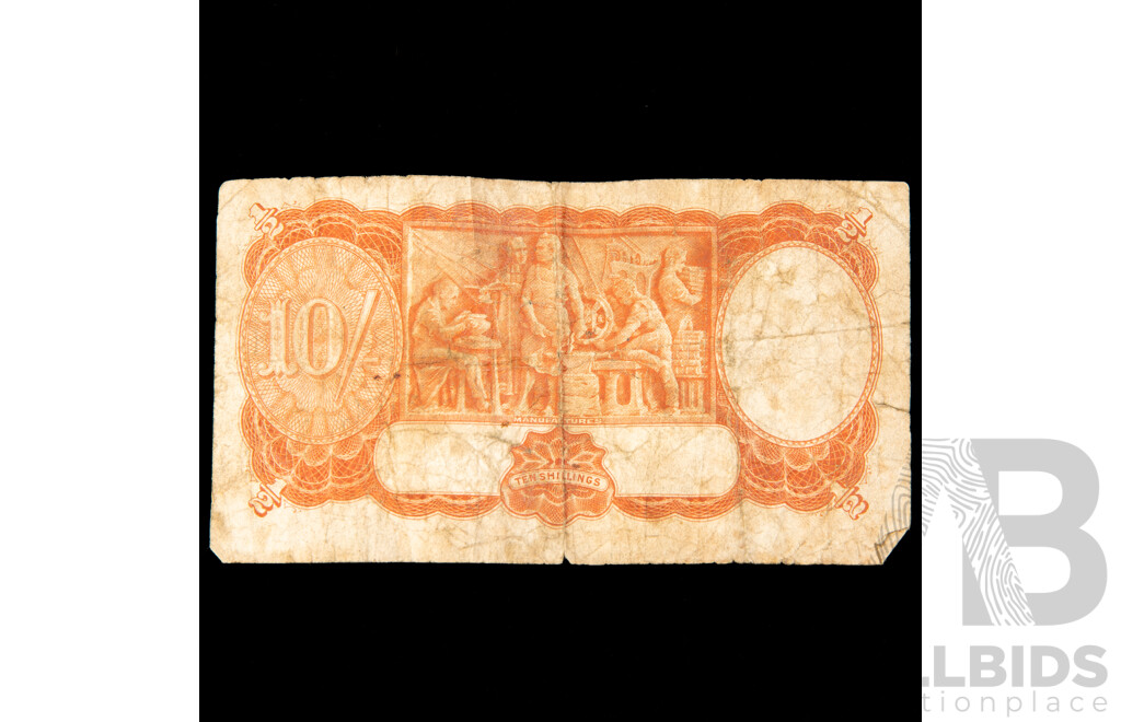 Australian 1939 Ten Shilling Note Sheehan/McFarlane R12, E46 683588