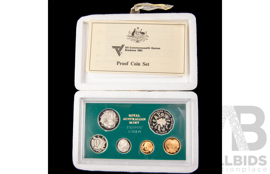 Australian RAM 1982 Proof Coin Set, Commonwealth Games