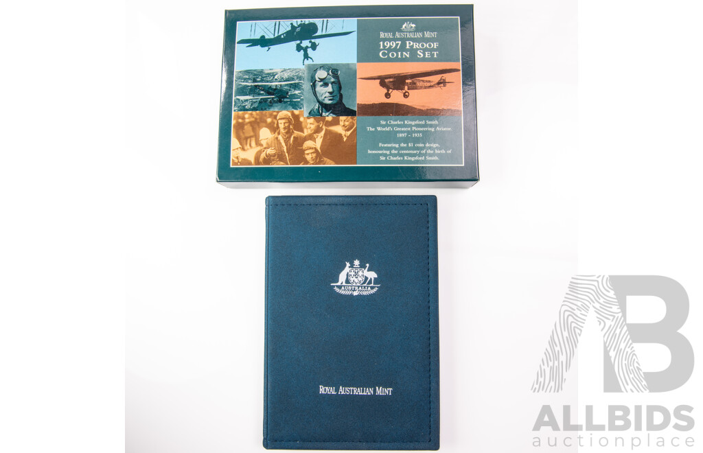 Australian RAM 1997 Six Coin Proof Set Including Sir Kingsford Smith One Dollar