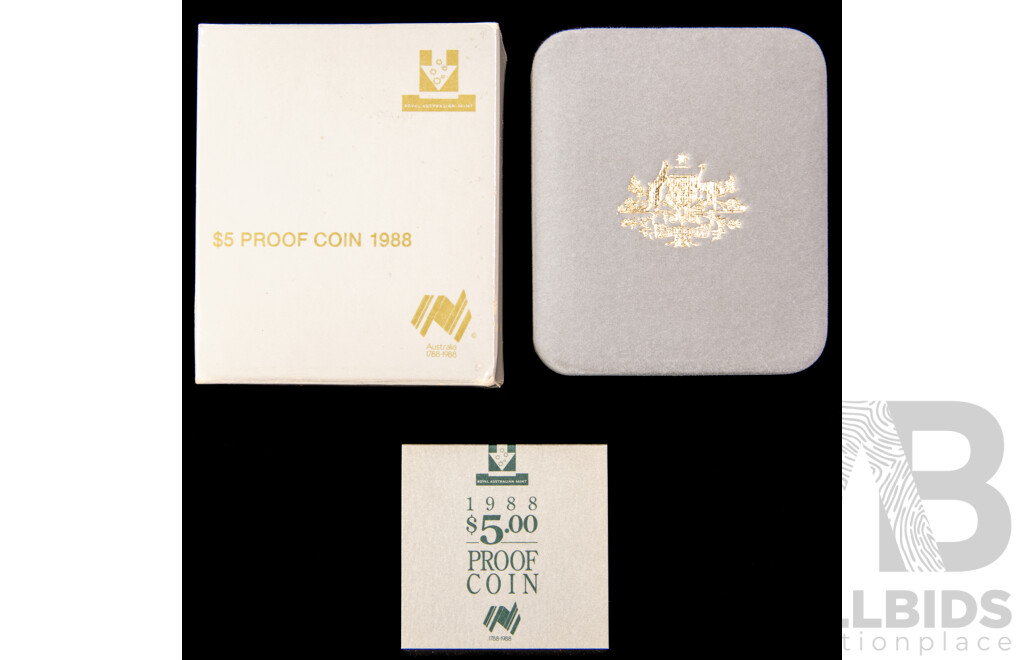 Australian RAM 1988 Proof Five Dollar Coin