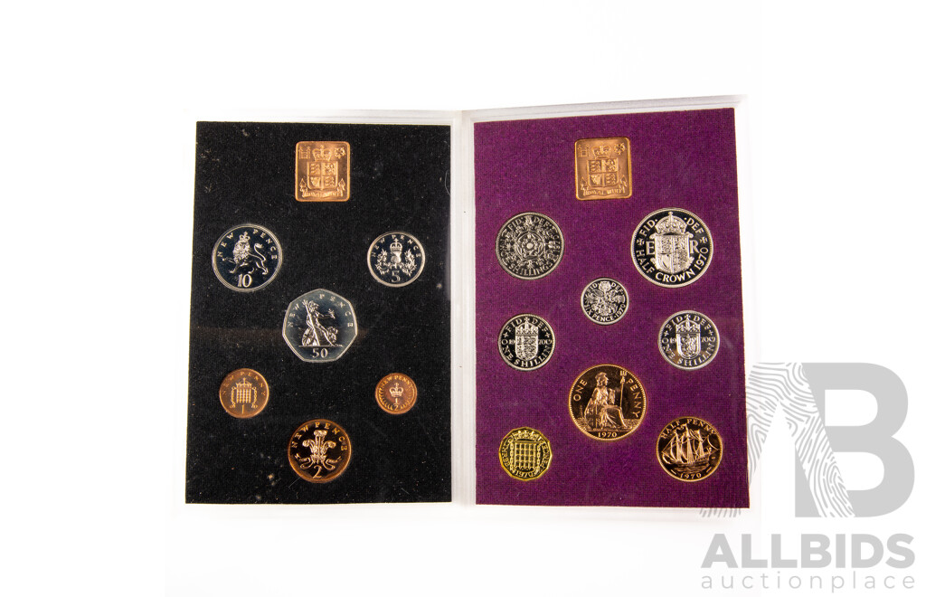 United Kingdom and North Ireland 1970/1971 Proof Coin Sets