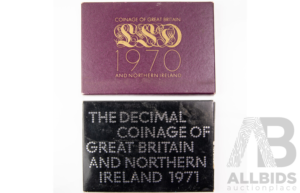 United Kingdom and North Ireland 1970/1971 Proof Coin Sets