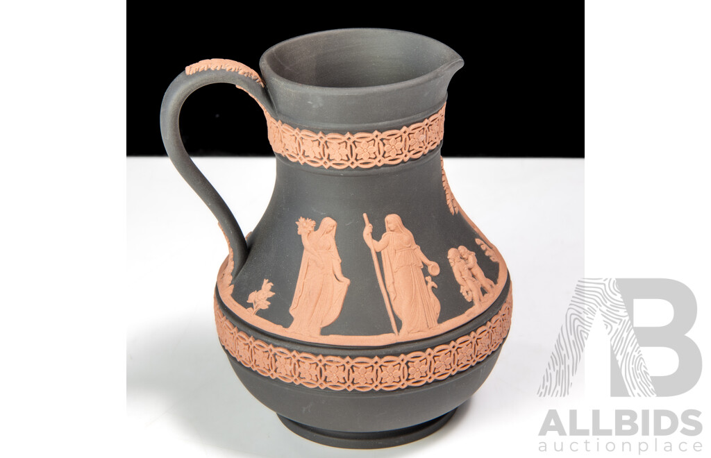 Wedgwood Limited Edition of 1000 Issued Exclusively for the Wedgwood Collectors Society the Terracotta on Black Jasper Etruscan Jug in Original Box with Certificate of Authenticity