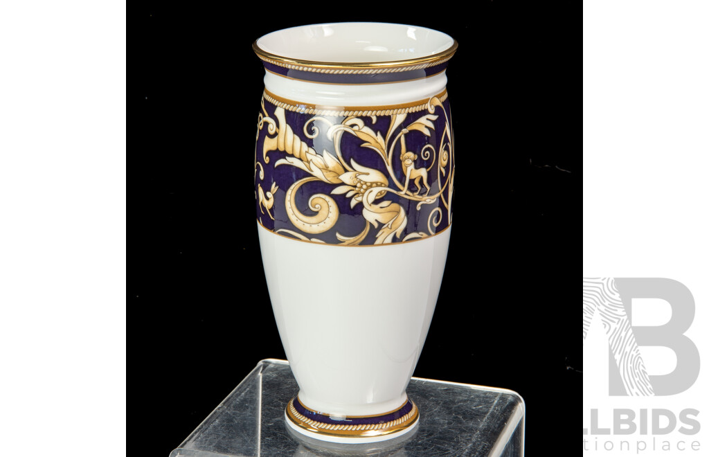 Wedgwood Cornucopia Porcelain Vase in Original Box