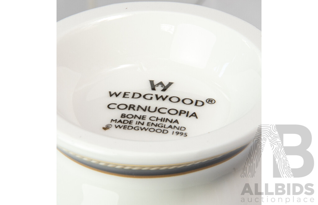 Wedgwood Cornucopia Porcelain Vase in Original Box