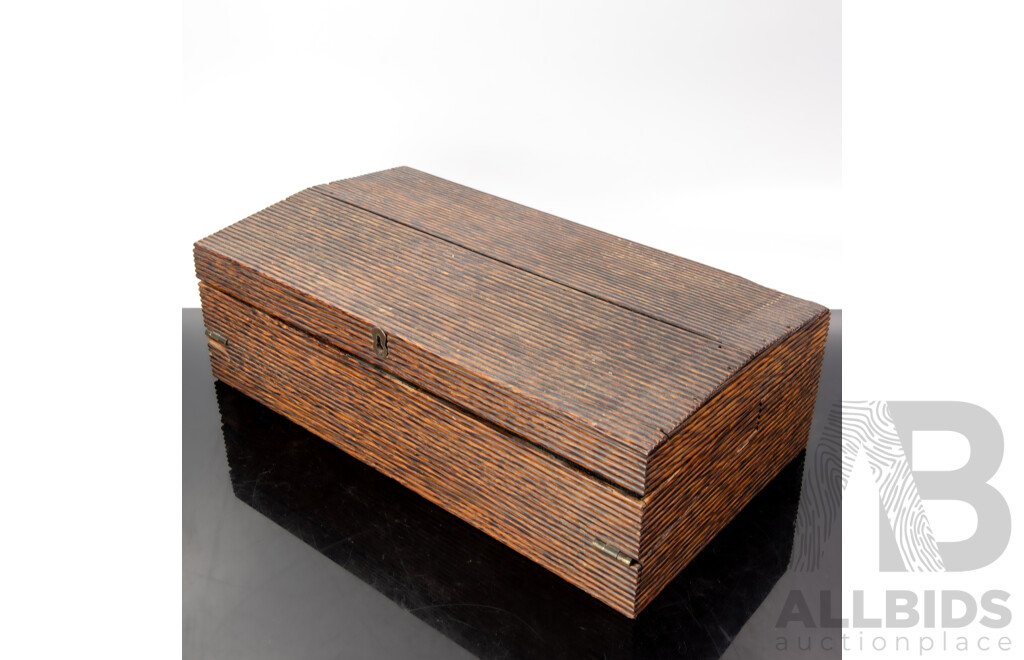 Antique Palm Wood Writing Slope with Secret Drawers