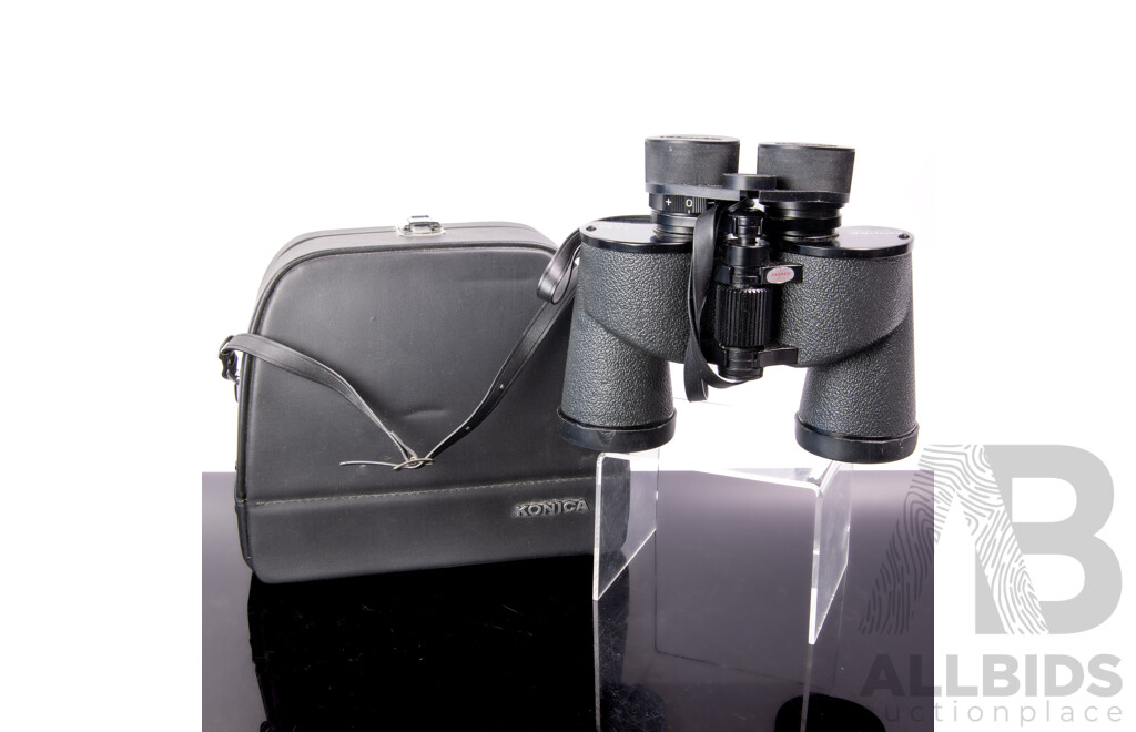 Pair Konica 7 X 50 Wide Angle Binoculars in Case