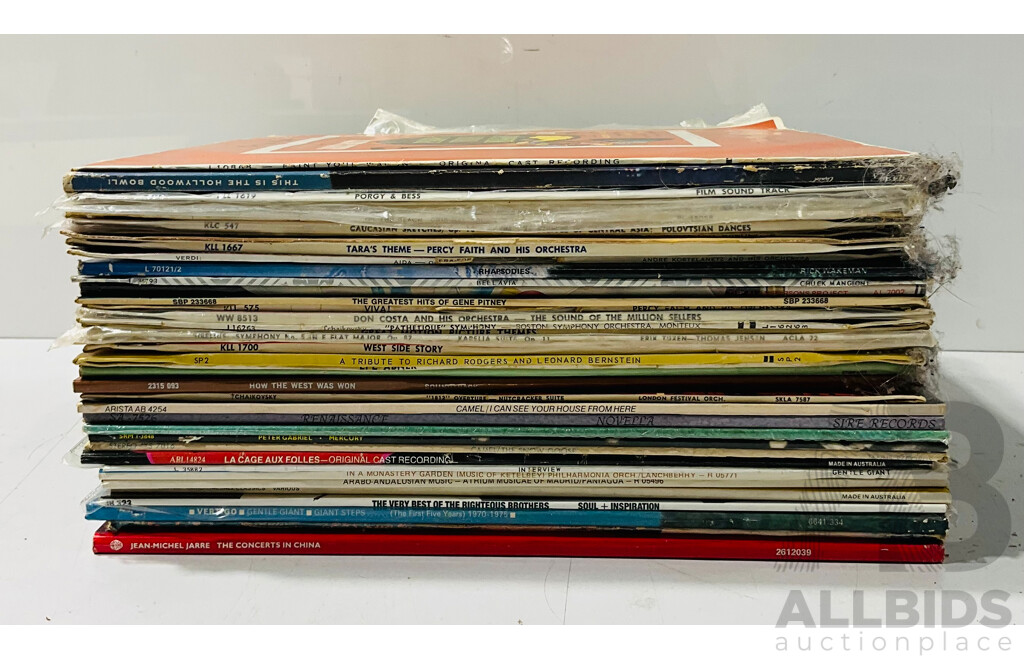 Collection of 12” Vinyl Records of Several Genres