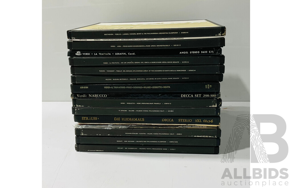 Large Collection of Records Comprising Several Classical Compositions