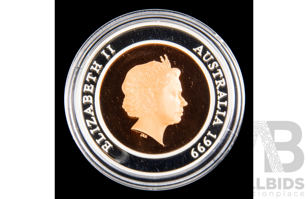Australian RAM 1999 Silver/Copper Proof Ten Dollar Coin, Millennium Coin Series 'The Past' .999