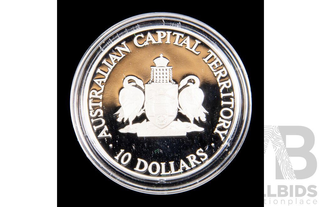 Australian RAM 1993 Silver Proof Ten Dollar Coin, State Series, Australian Capital Territory .925
