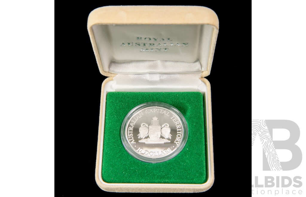 Australian RAM 1993 Silver Proof Ten Dollar Coin, State Series, Australian Capital Territory .925