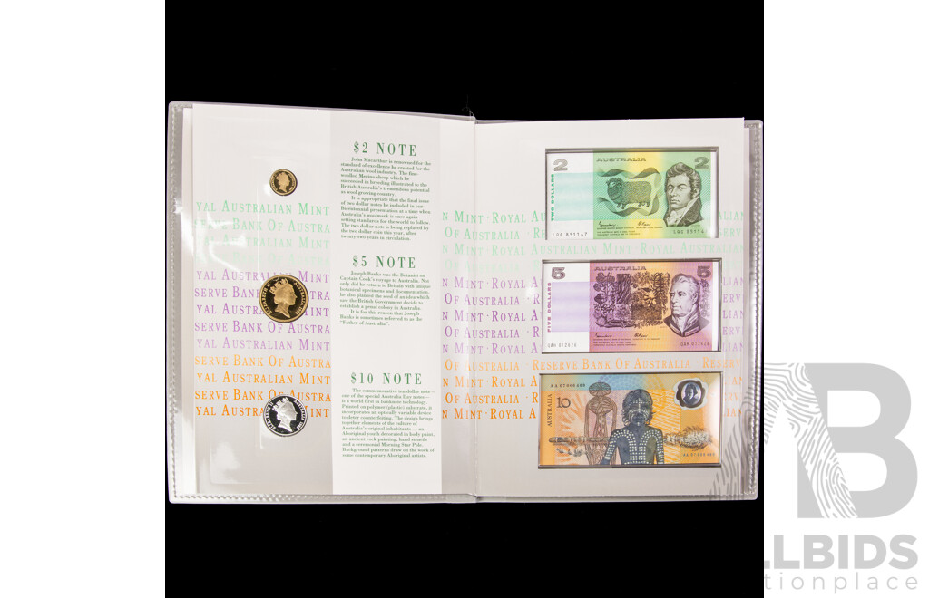 Australian RAM/RBA 1988 Coin and Note Collection Folder