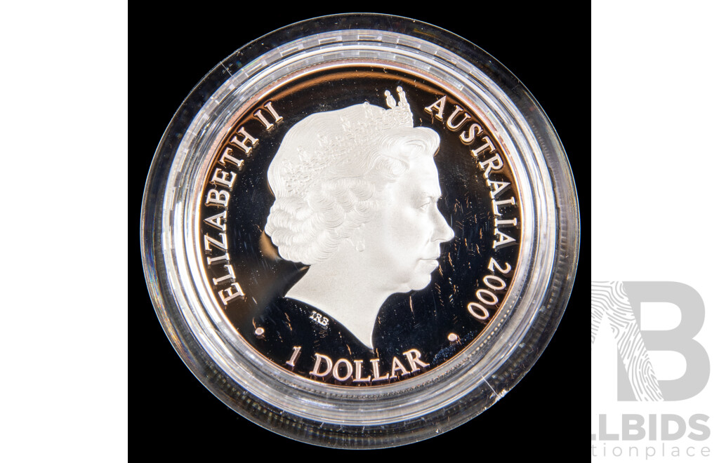 Australian RAM 2000 Silver One Dollar, Proclamation Coins of Australia 1797 Cartwheel Penny .999