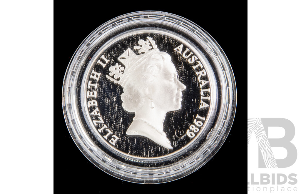 Australian RAM 1989 Silver Proof Ten Dollar Coin, State Series Queensland .925