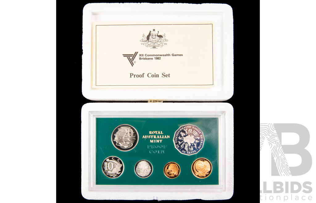 Australian RAM 1982 Proof Coin Set, Commonwealth Games