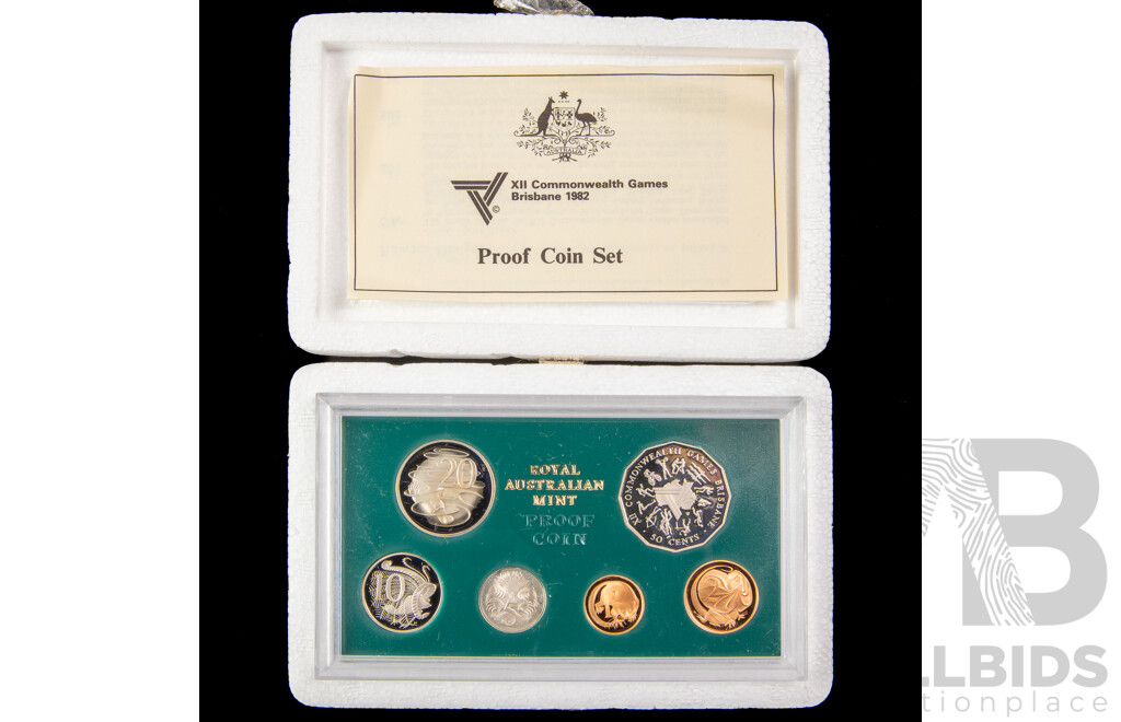 Australian RAM 1982 Proof Coin Set, Commonwealth Games