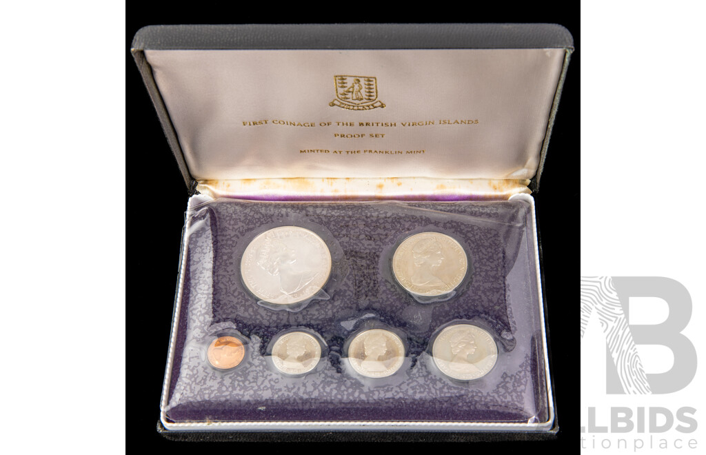 British Virgin Islands 1973 Franklin Mint Six Proof Coin Set