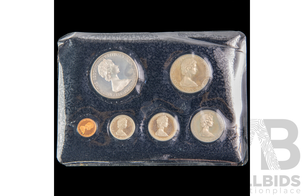 British Virgin Islands 1973 Franklin Mint Six Proof Coin Set